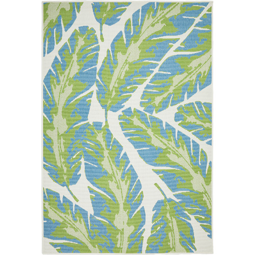 blue and green outdoor rug